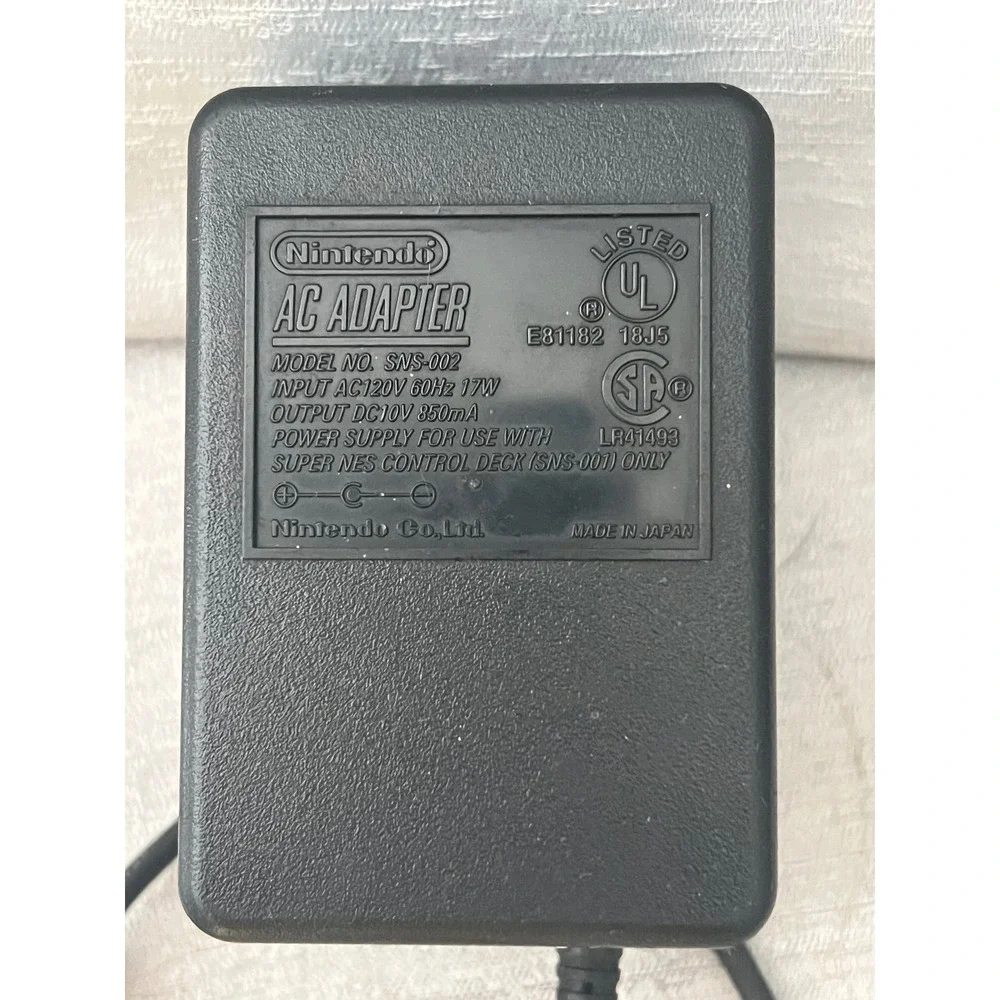 Nintendo AC Adapter SNS-002 Power Supply for Super NES SNES Console OEM Japan